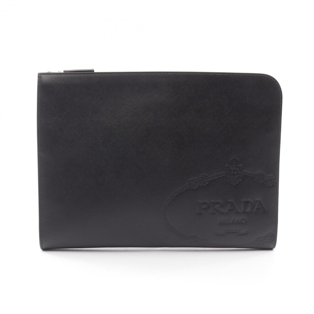 Prada Saffiano Travel Business Clutch #379762P52B